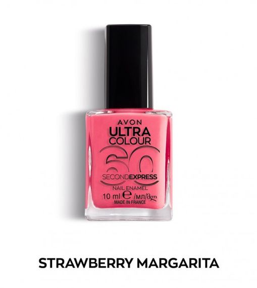 Швидковисихаючий лак для нігтів Avon «УльтраКолір за 60 секунд» Strawberry Margarita / Полунична Маргарита, 10 мл