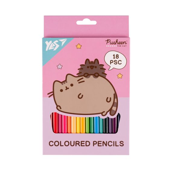 Набір кольорових олівців YES Pusheen 290733 18 кольорів