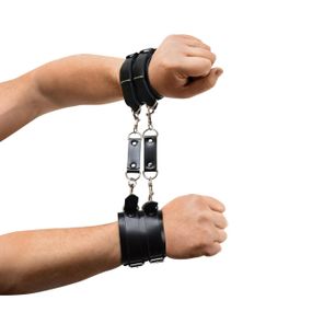 Наручники чоловічі Art of Sex - Handcuffs Dragons man з екошкіри, колір чорний Sex Aura