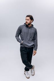 Худи чоловіче (unisex) графіт двохнитка