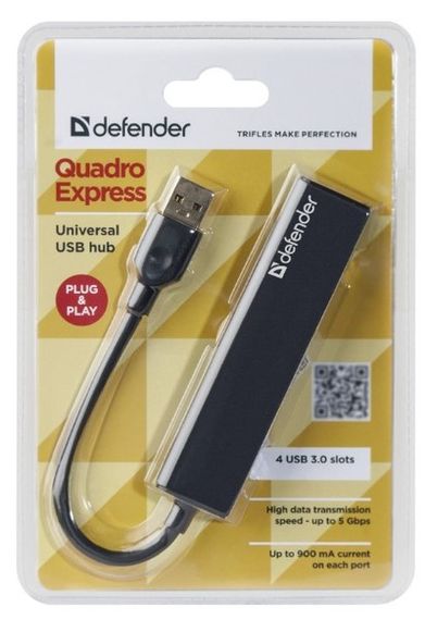 USB-хаб Defender Quadro Express USB3.0 (83204) | Зображення 2