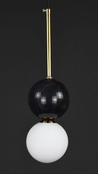 Люстра підвісна на 1 лампочку 27834 Чорний 40-150х10х10 см. | Зображення 1