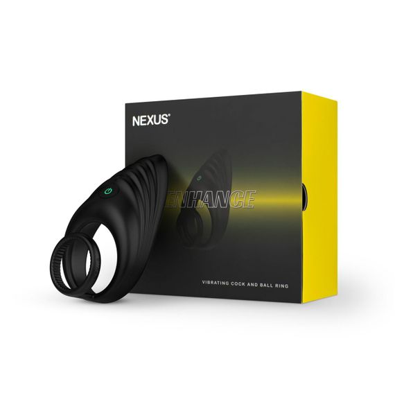 Эрекционное виброкольцо Nexus Enhance Vibrating Cock and Ball Ring, двойное | Зображення 4