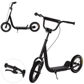 Самокат великі два колеса SR 2-046 з ручним гальмом  Чорний