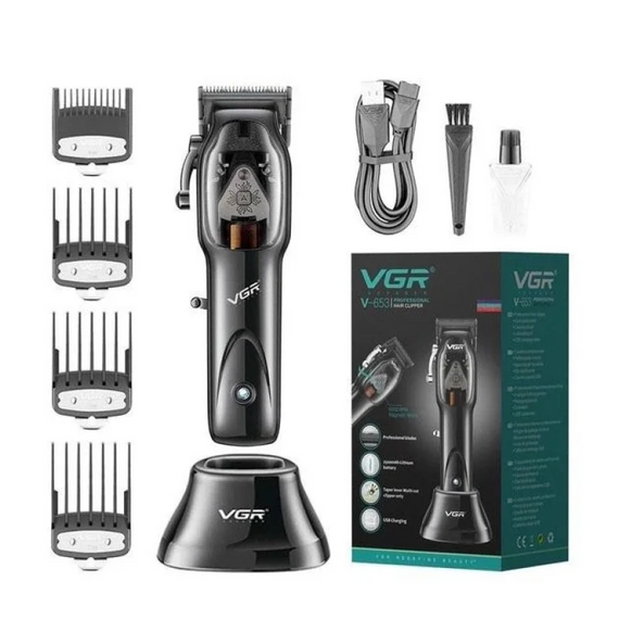 Машинка для стрижки VGR V-653 Professional Hair Clipper аккумуляторная USB-C черная | Зображення 3