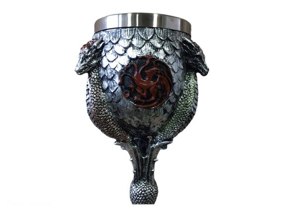 Келих для Вина Гуртка Чашка Череп Гра Престолів Game Of Thrones Fire and Blood Кубок Готика Подарунок | Зображення 1