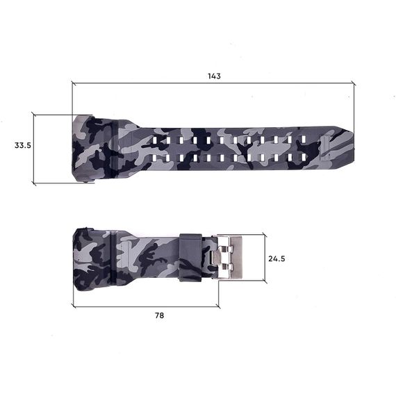 Ремінець для годинника Skmei 1520CMGY Camo Gray | Зображення 2