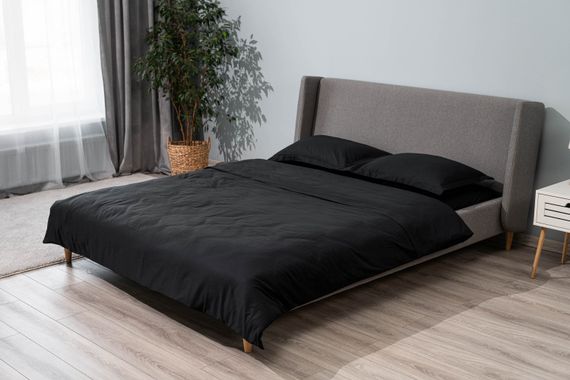 Підковдра ARDESTO Mix&amp;Match Premium, 160х220см, 100% бавовна, сатин, чорний (ART1622DVL) | Зображення 1