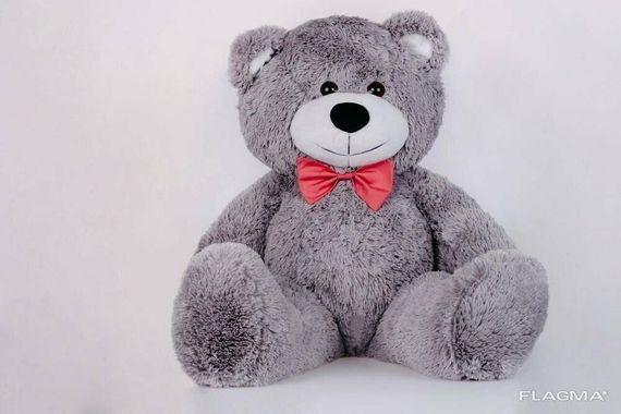 Мишка плюшевый Yarokuz Джон 110 см Серый | Зображення 5