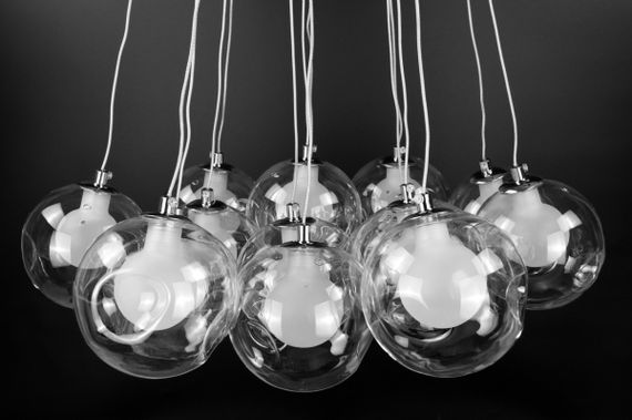 Люстра підвісна на 15 лампочок 26338 Хром 35-110х55х55 см. | Зображення 3