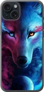 Чохол на iPhone 15 Plus Арт-вовк із силікону FCh_005398