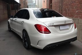 Задний бампер с диффузором (AMG C63-design 2014-2021) для Mercedes C-сlass W205