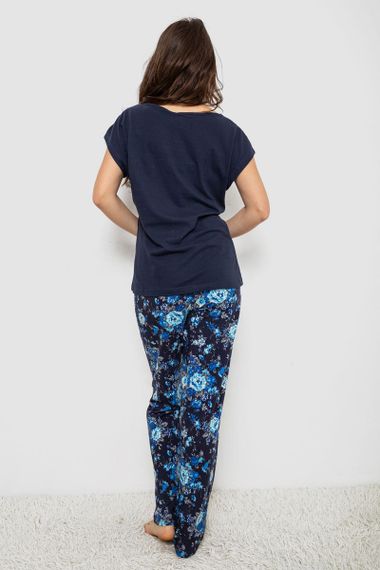 Жіноча піжама з принтом, колір синій, 243R1484-003 | Зображення 3