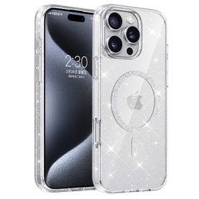 Чехол TPU Eclipse Sparkle Magnetic Fit для Apple iPhone 16 Pro (6.3") Clear