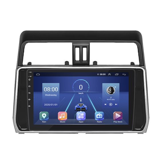 Штатная магнитола 10" Lesko для Toyota Land Cruiser Prado 150 Series Рестайлинг 2 2017-2020 6/128Gb 4G GPS Top