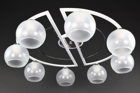 Люстра стельова на 8 лампочок 27416 Білий 19х75х75 см.