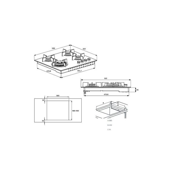 Варочная поверхность Beko HILW64225S | Зображення 7