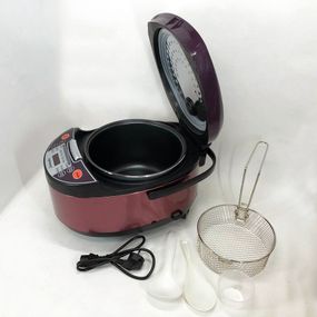 Мультиварка Rainberg RB-6207 С Фритюрницей, 12 Программ, скороварка пароварка мультиварка. Цвет: коричневый