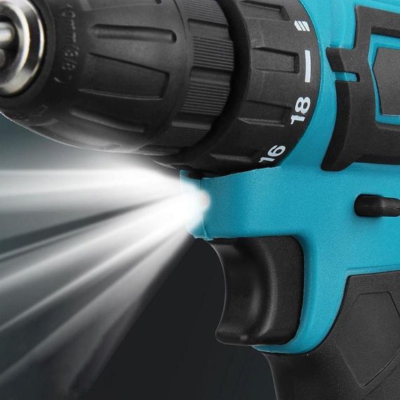 Акумуляторний шуруповерт з набором біт та свердел + 2 акумулятори 24V / Міні дриль-шуруповерт в пластиковому кейсі | Зображення 4