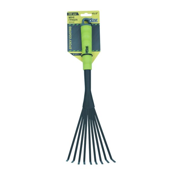 Мини грабли веерные 390 мм эпоксидное покрытие Werk 81071 | Зображення 1