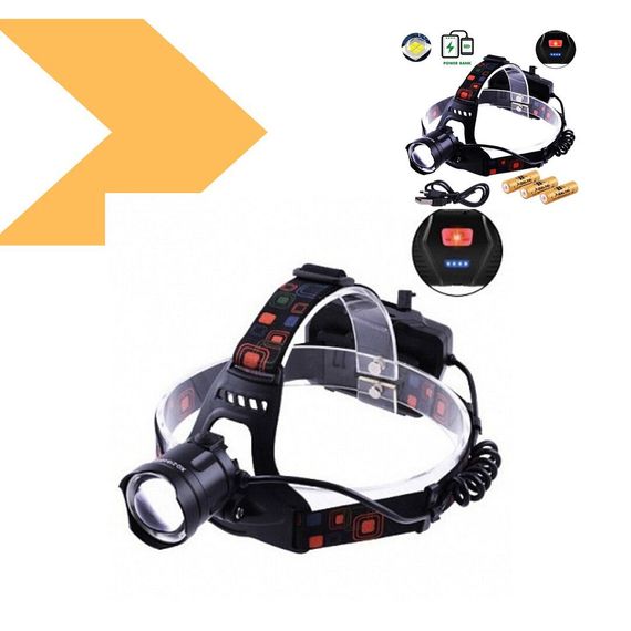 Налобний ліхтар з потужним та надійним освітленням, функцією Power Bank, XPRO, XQ-219-HP50 (47517-219_273) | Зображення 1