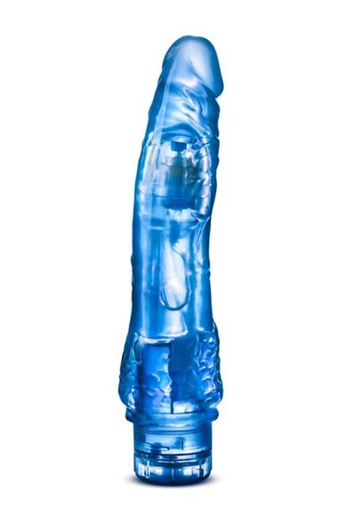 Вибратор гелевый многоскоростной Blush B-Yours на батарейках, синий sexstyle | Зображення 1