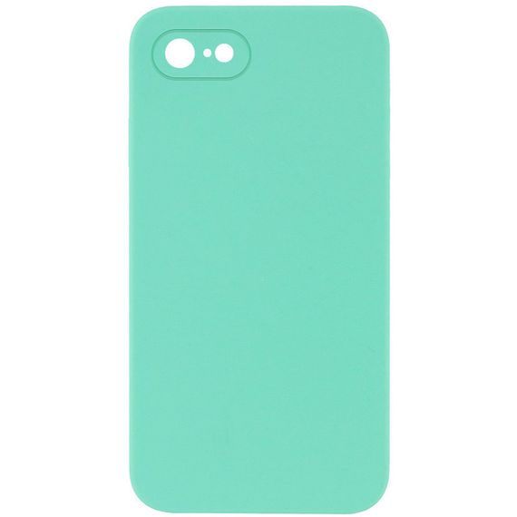 Чохол Silicone Case Square Full Camera Protective (AA) NOLOGO для Apple iPhone 6/6s (4.7") Бірюзовий / Turquoise