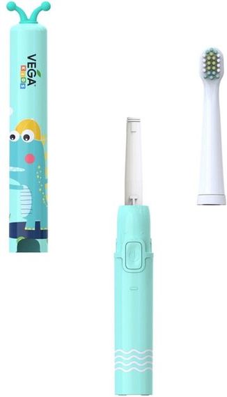 Дитяча електрична звукова зубна щітка Vega Kids VK-500B (бірюзова), від 3 до 12 років | Зображення 1