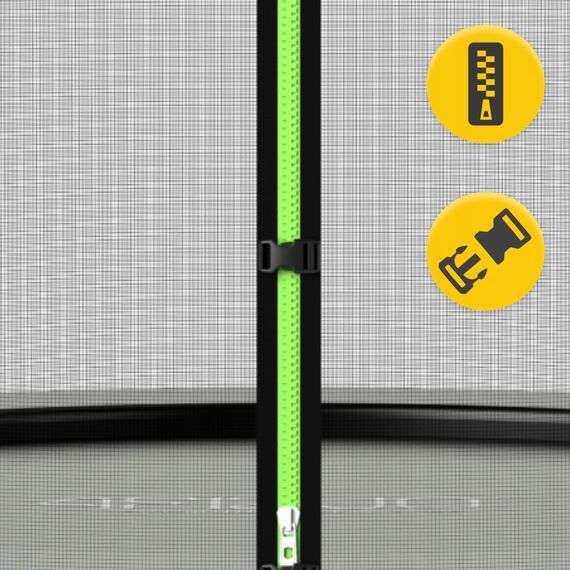 Батут із внутрішньою сіткою 4FIZJO PRO 16FT 496 см Black/Green (P-5907739319241) | Зображення 8