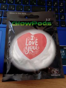 Значок Glow Pods неоновий 8,5*8,5см i love you