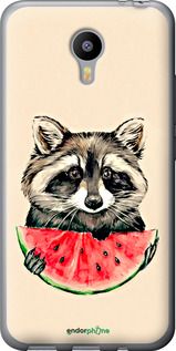 Чохол на Meizu M2 Note Єнотик з кавуном "4605t-94-2448"