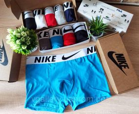 Комплект трусів Nike, подарунковий набір боксерів Найк у коробці на 2-5 штук, труси Найк для справжніх чоловіків 3, з коробкою,