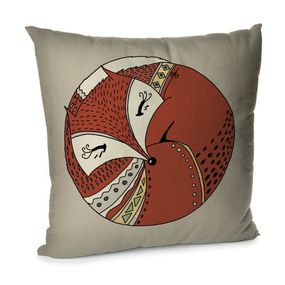 Подушка диванна з оксамиту Лиса 45x45 см (45BP_TFL094)