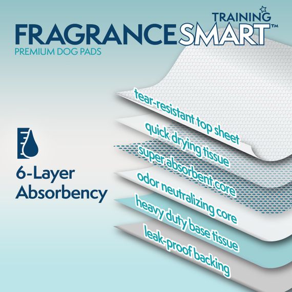 Одноразові пелюшки для собак з ароматом зеленого чаю Simple Solution Fragrance Smart Odor Control Puppy Training Pads, 60 см х 61 см, 100 шт | Зображення 2