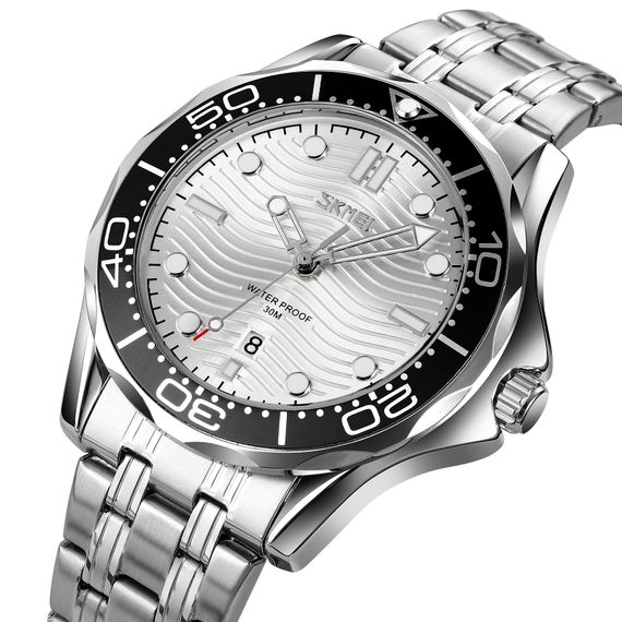 Чоловічий годинник Skmei 9276SSISI Silver-Silver Steel Strap | Зображення 1