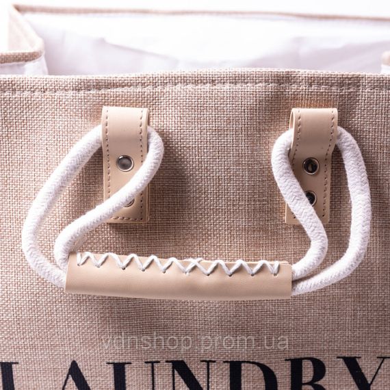 Кошик для білизни 31×26×44 (см) м'який 28 (л) Бежевий HP-41-2BE | Зображення 5