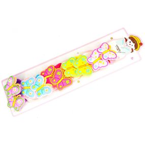 Резинка для волос детская "Бабочки" 0108-412, 10 штук