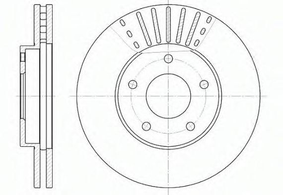 Диск гальмівний NISSAN, передн. (вир-во REMSA) REMSA 668110 на NISSAN ALMERA TINO (V10)