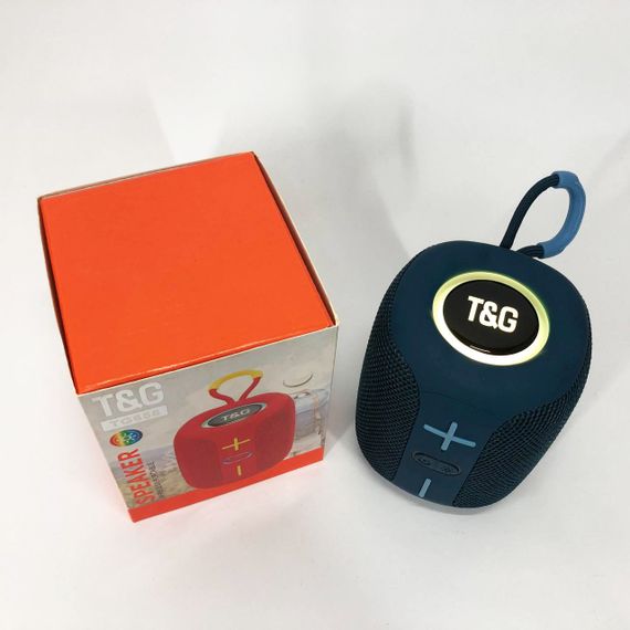 Портативная Bluetooth колонка TG658 8W с RGB подсветкой, аккумуляторная переносная колонка. Цвет: синий | Зображення 5