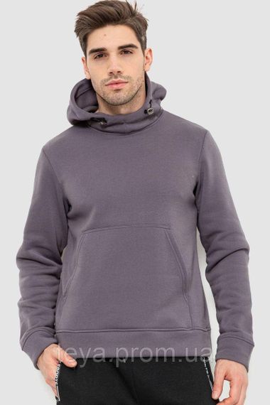 Худі чоловіче на флісі з капюшоном, колір сірий, розмір XXL FA_008409
