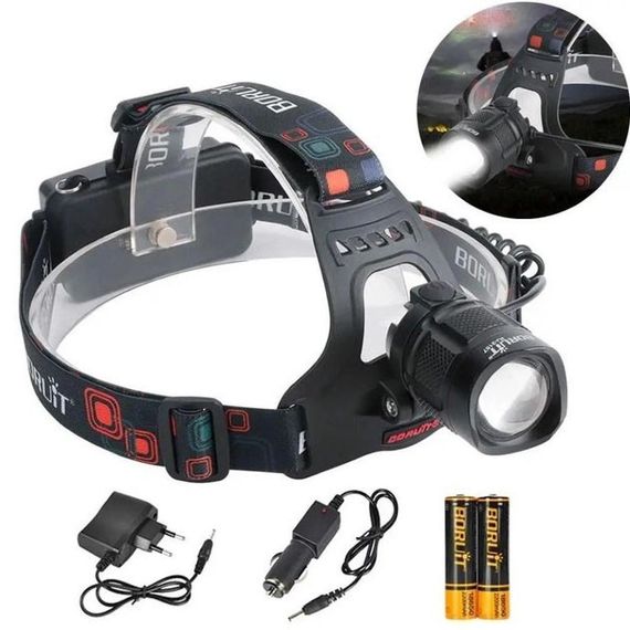 Потужний ліхтар налобний для риболовлі Bailong BL-T32-P50, Потужний акумуляторний AN-768 ліхтарик налобний | Зображення 8