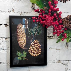 Постер в рамке Шишки 21x30 см (A4)