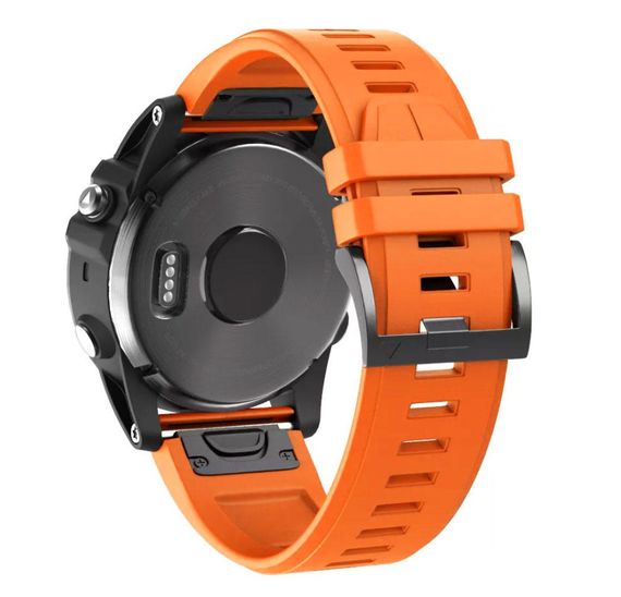 Силиконовый ремешок Primo для часов Garmin Fenix 7 / Fenix 7 Pro / Fenix 8 47mm / Fenix E - Orange | Зображення 3