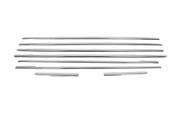 Нижние молдинги стекол по всей длинне (8 шт., нерж) OmsaLine, L3 для Mercedes Vito / V W447 2014-2024 гг | Зображення 4