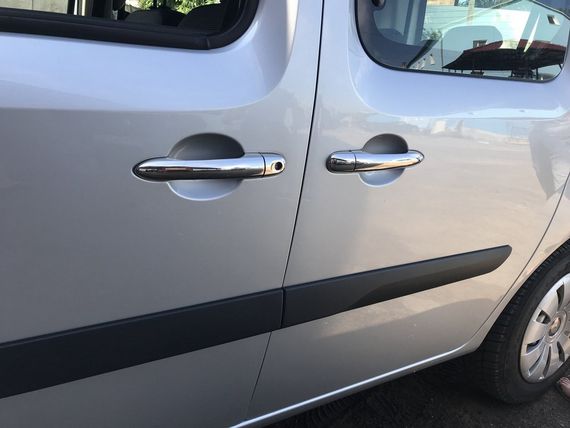 Накладки на ручки (нерж) 4 шт, OmsaLine - Итальянская нержавейка для Renault Kangoo 2008-2020 гг | Зображення 2