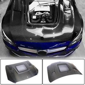 Капот V2 (Карбон) для Mercedes C-сlass W205 2014-2021 рр