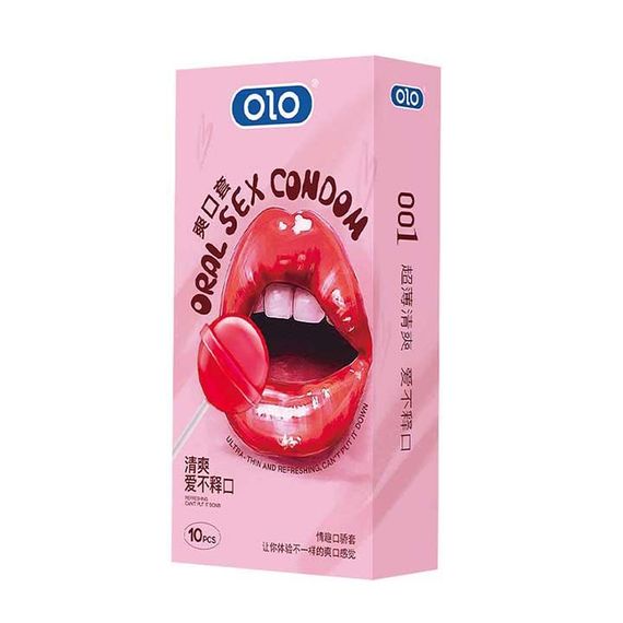 Презервативы OLO Ultrathin Oral Sex Ультратонкие Клубника 10 шт | Зображення 2