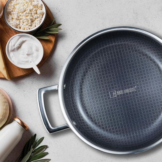 Кастрюля с крышкой Bergner Steelblue BG-33222-BL 24 см серебристая | Зображення 4