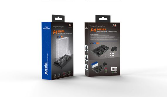 Зарядная док-станция XPRO PSCharger Dobe для PS Playstation 4 / PS4 SLIM / PRO с 2мя вентиляторами и зарядкой для 2-х геймпадов и подставкой на 16 дисков  (102716472_2) | Зображення 9