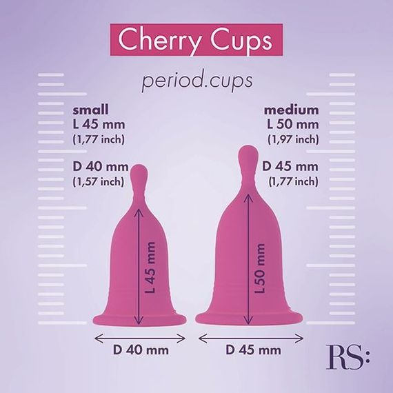 Менструальні чаші Rianne S Femcare Cherry Cup 2шт, в косметичці, рожев sexstyle | Зображення 2